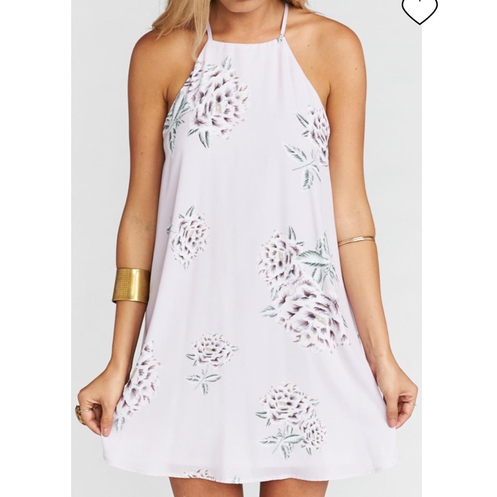 Show me your Mumu purple flowered mini dress